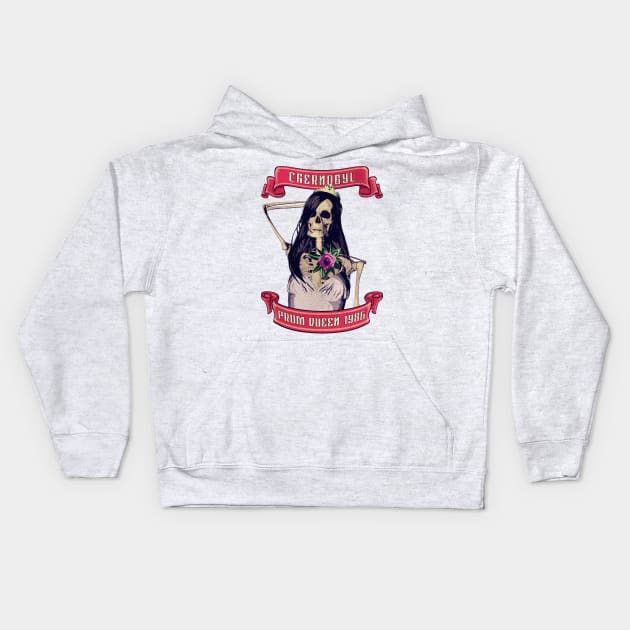 Skeleton Prom Queen Kids Hoodie by Drop23